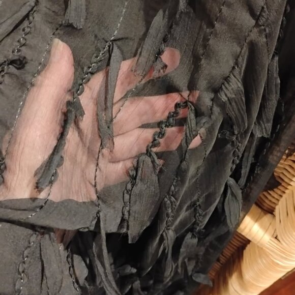 cliche Tops - Blouse Women Jet Black Small Long Sleeves